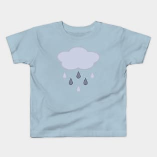 Rainy Day Rain Cloud in Light Blue Kids T-Shirt